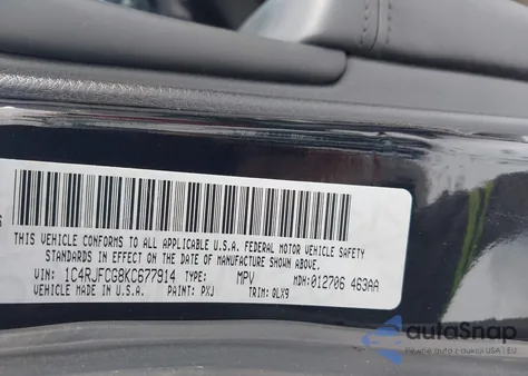 2019 Jeep Grand Cherokee High Altitude 4X4 from USA, damaged, VIN 1C4RJFCG8KC677914